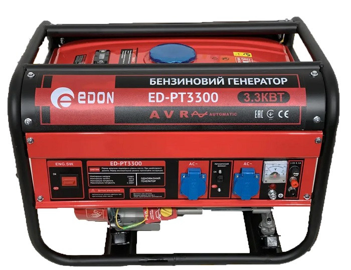 Генератор бензиновий EDON 1 фаза (230В), 3кВт, (EDON3300)